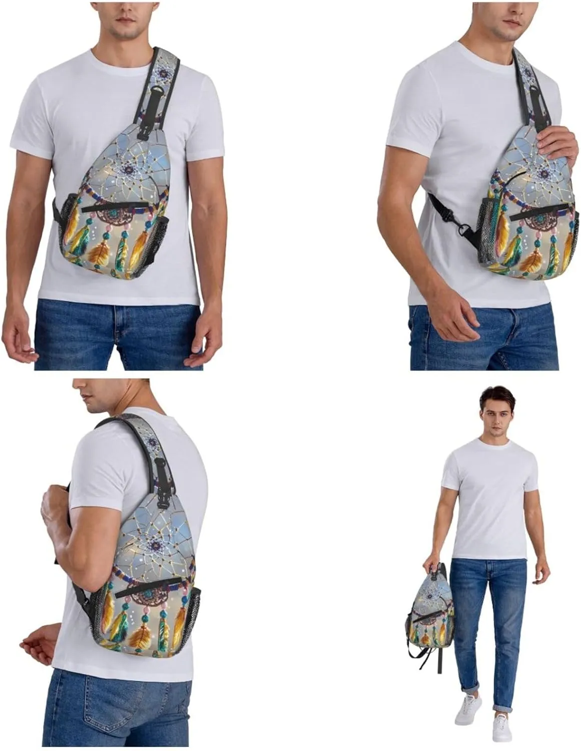 Cross Chest Bag Sling Backpack Cute Sea Animal Manatee Sling Bag Crossbody Shoulder Bag Travel Hiking Daypack