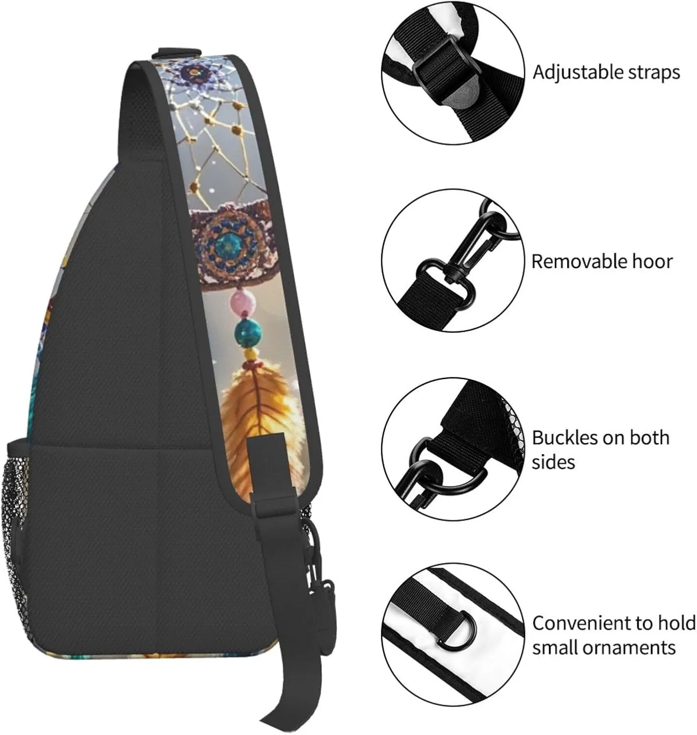 Cross Chest Bag Sling Backpack Cute Sea Animal Manatee Sling Bag Crossbody Shoulder Bag Travel Hiking Daypack