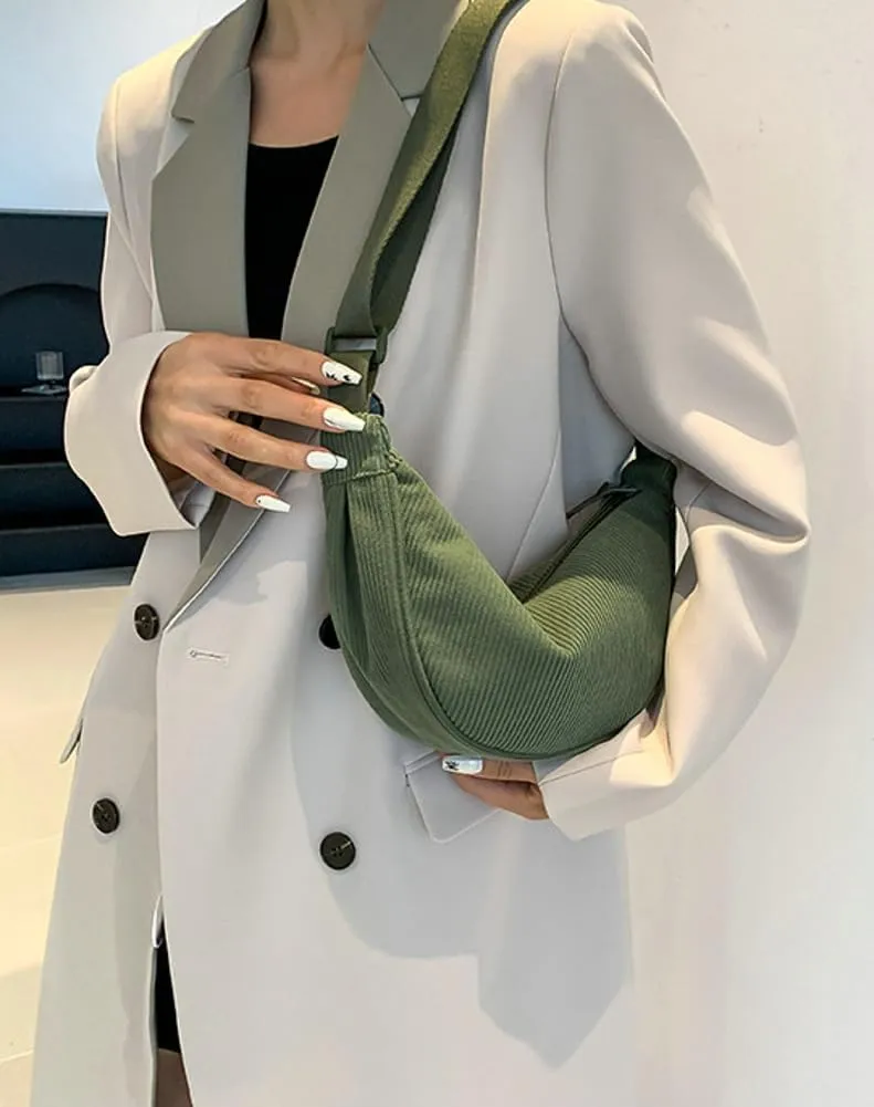 Crossbody Bag Hobo Sling Crescent Bag Women Men Trendy Small Shoulder Bag Purse Dumpling Bag Casual Handbag Adjustable Strap