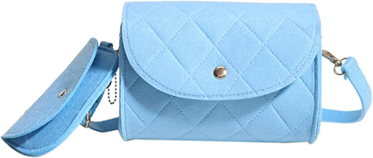 Crossbody Bags for Women Felt Crossbody Purses for Women Shoulder Bag Clutch Shoulder HandBag with Adjustable Strap