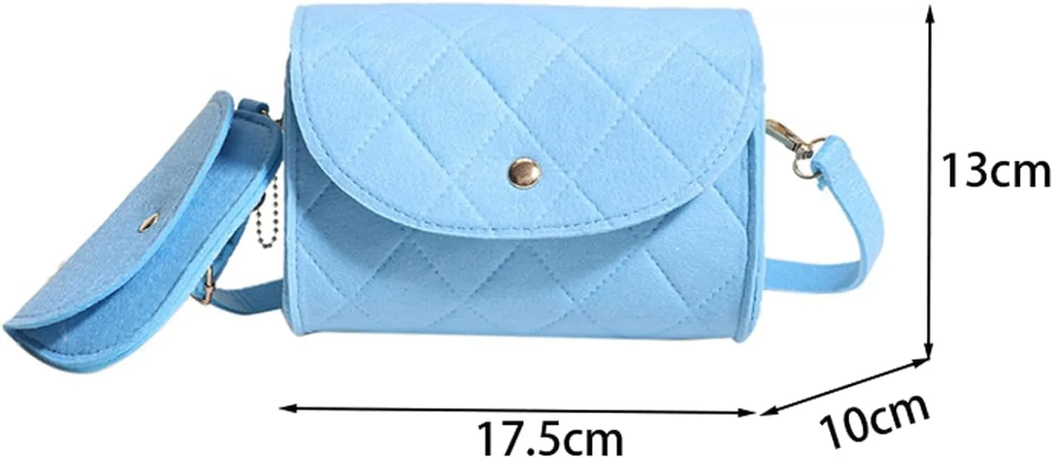 Crossbody Bags for Women Felt Crossbody Purses for Women Shoulder Bag Clutch Shoulder HandBag with Adjustable Strap