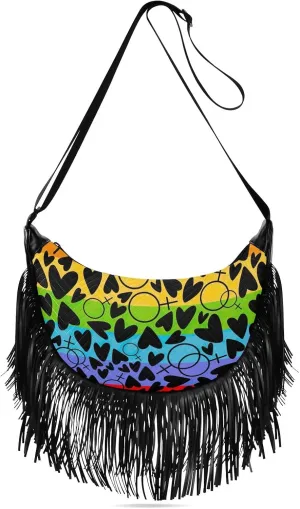Crossbody Bags for Women Fringe Tassel Crossbody Purse Boho Fringe Purse Hippie Crossbody Bag