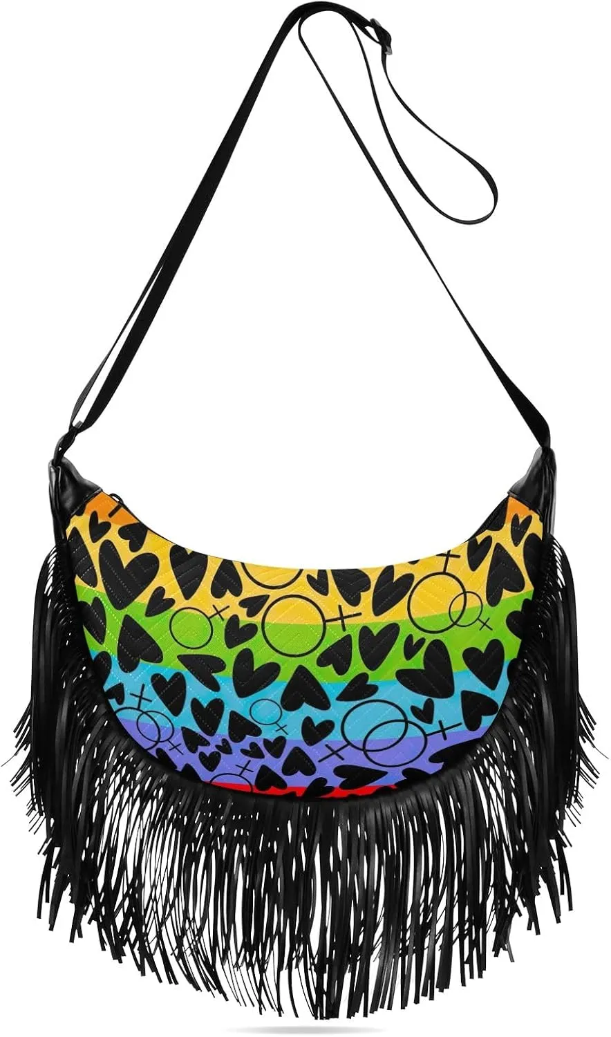 Crossbody Bags for Women Fringe Tassel Crossbody Purse Boho Fringe Purse Hippie Crossbody Bag