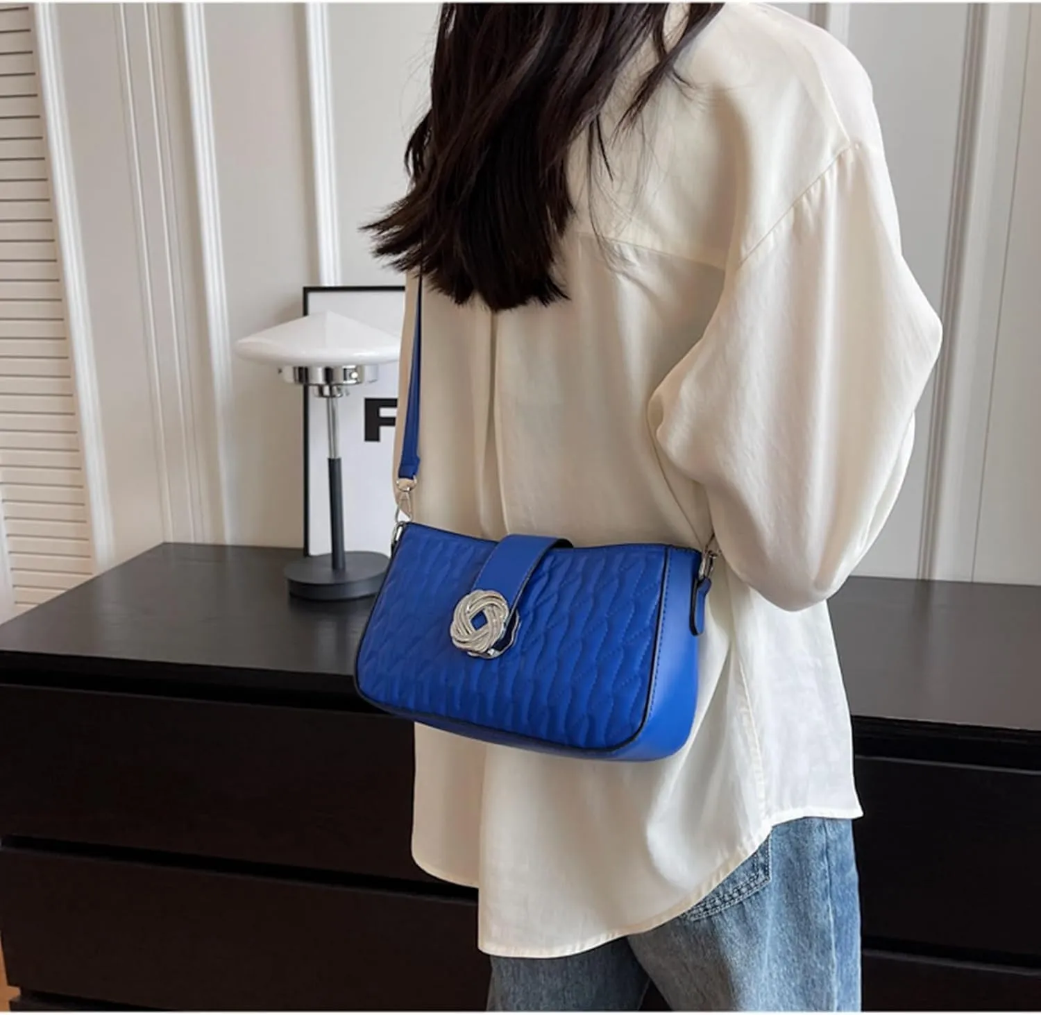 Crossbody Bags for Women Small Purse PU Leather Shoulder Bag Trendy Handbag Satchel Evening Bag