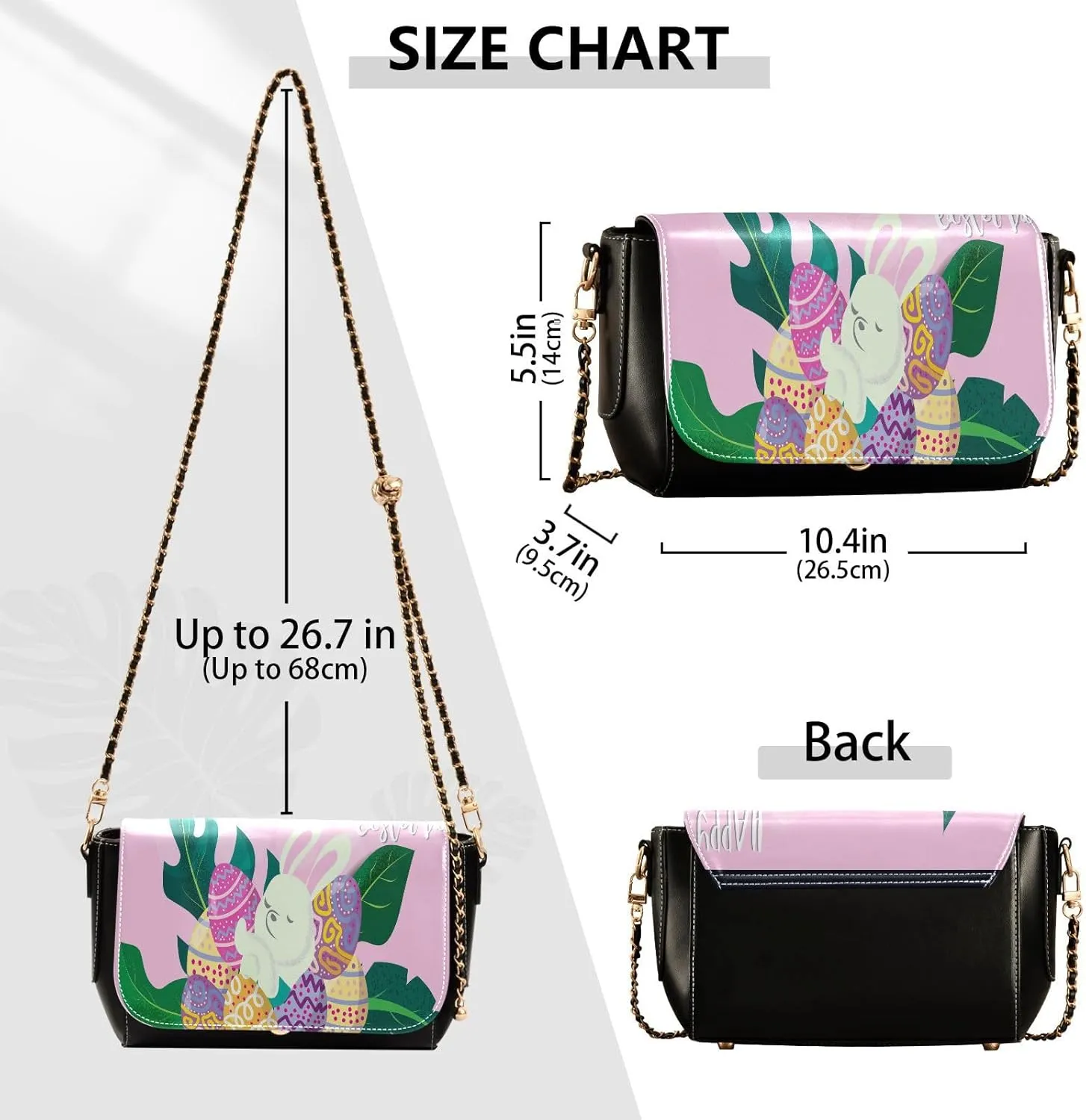 Crossbody Bags for Women Trendy Women's Black Shoulder Bag Small PU Leather Flap Cross Body Bag Handbags