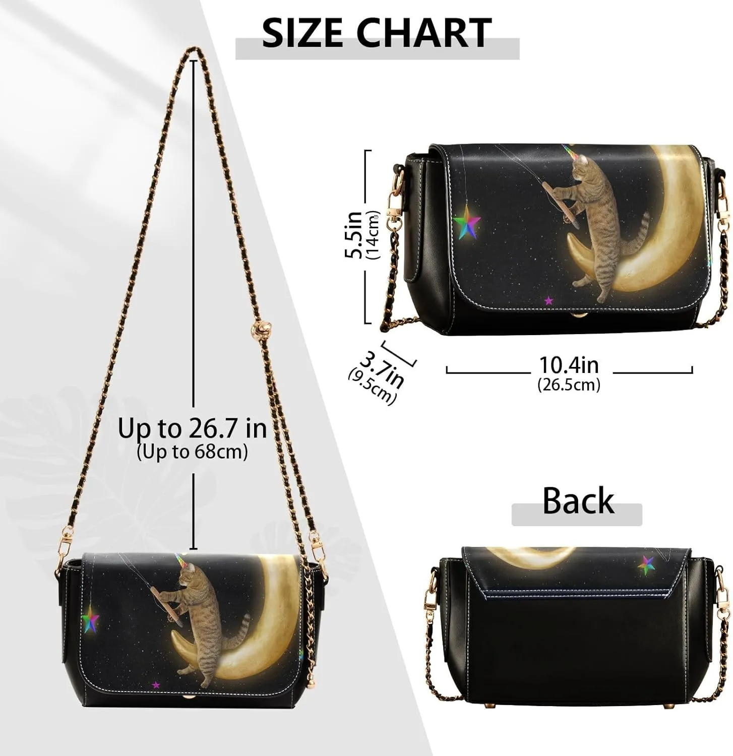 Crossbody Bags for Women Trendy Women's Black Shoulder Bag Small PU Leather Flap Cross Body Bag Handbags