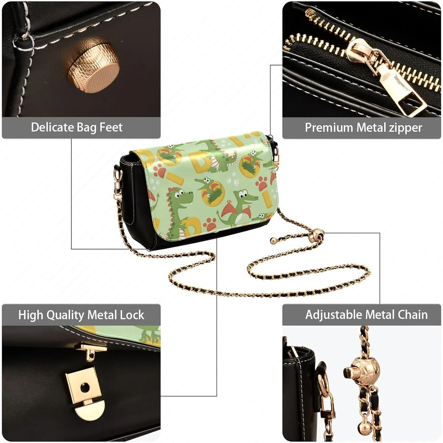 Crossbody Bags for Women Trendy Women's Black Shoulder Bag Small PU Leather Flap Cross Body Bag Handbags