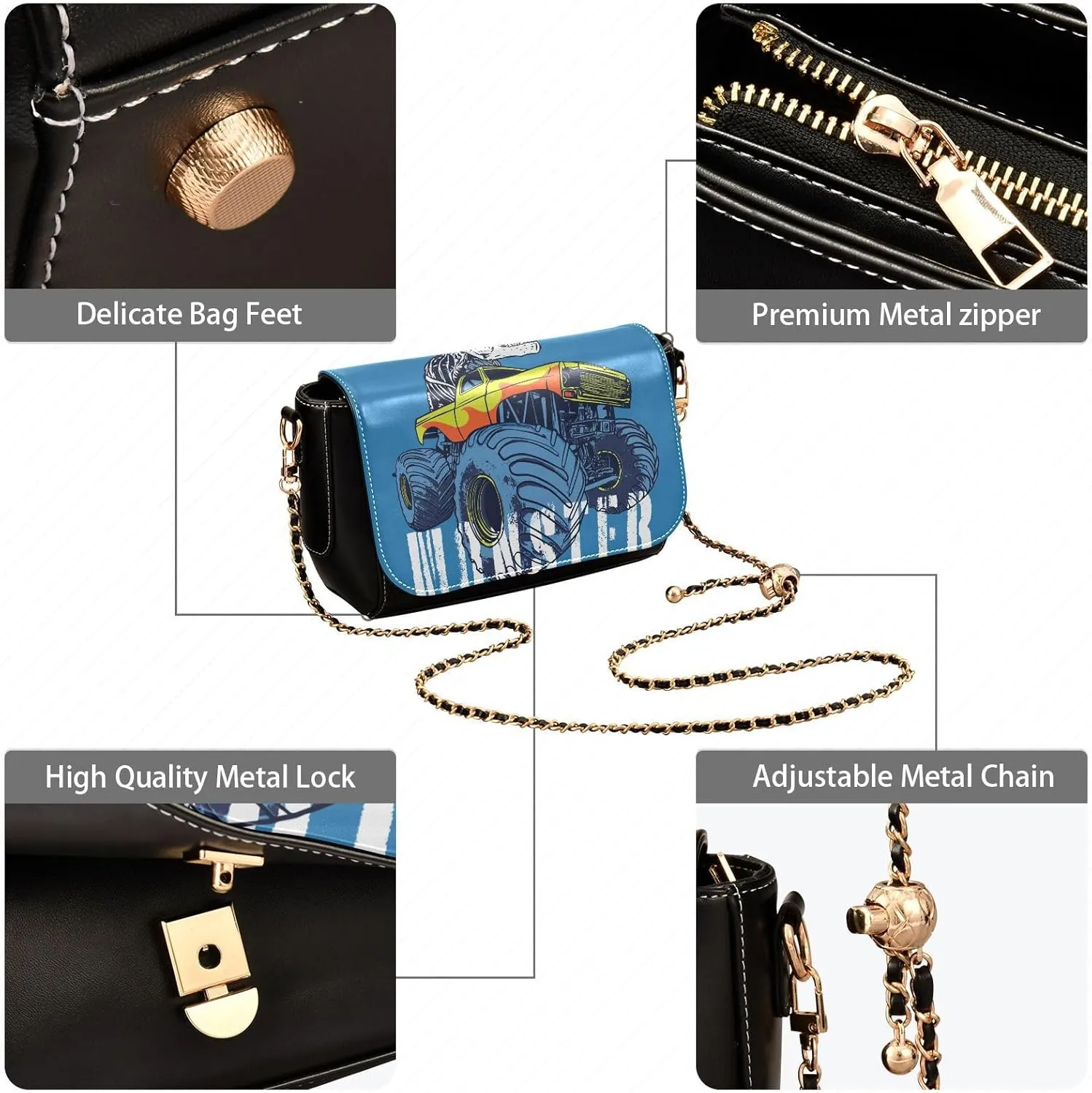 Crossbody Bags for Women Trendy Women's Black Shoulder Bag Small PU Leather Flap Cross Body Bag Handbags