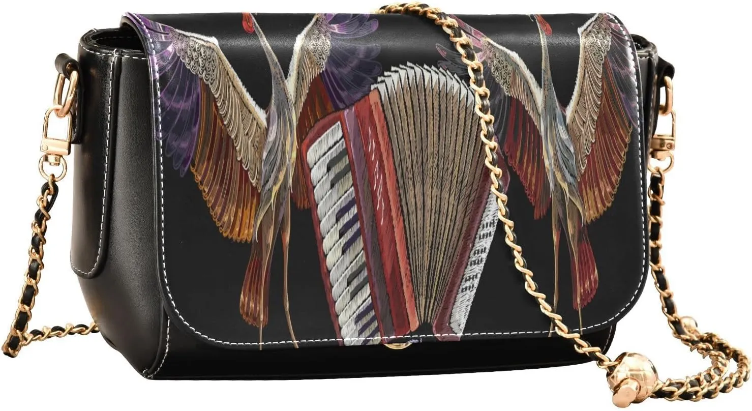 Crossbody Bags for Women Trendy Women's Black Shoulder Bag Small PU Leather Flap Cross Body Bag Handbags