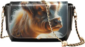 Crossbody Bags for Women Trendy Women's Black Shoulder Bag Small PU Leather Flap Cross Body Bag Handbags