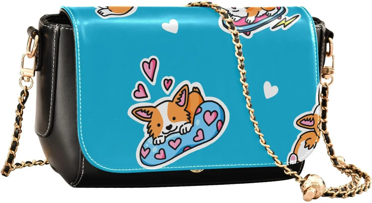 Crossbody Bags for Women Trendy Women's Black Shoulder Bag Small PU Leather Flap Cross Body Bag Handbags
