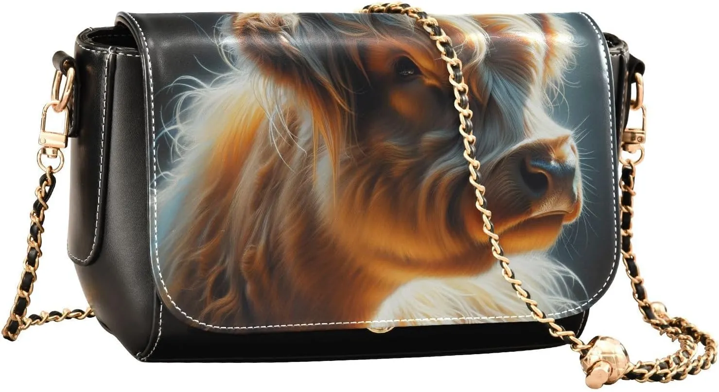 Crossbody Bags for Women Trendy Women's Black Shoulder Bag Small PU Leather Flap Cross Body Bag Handbags