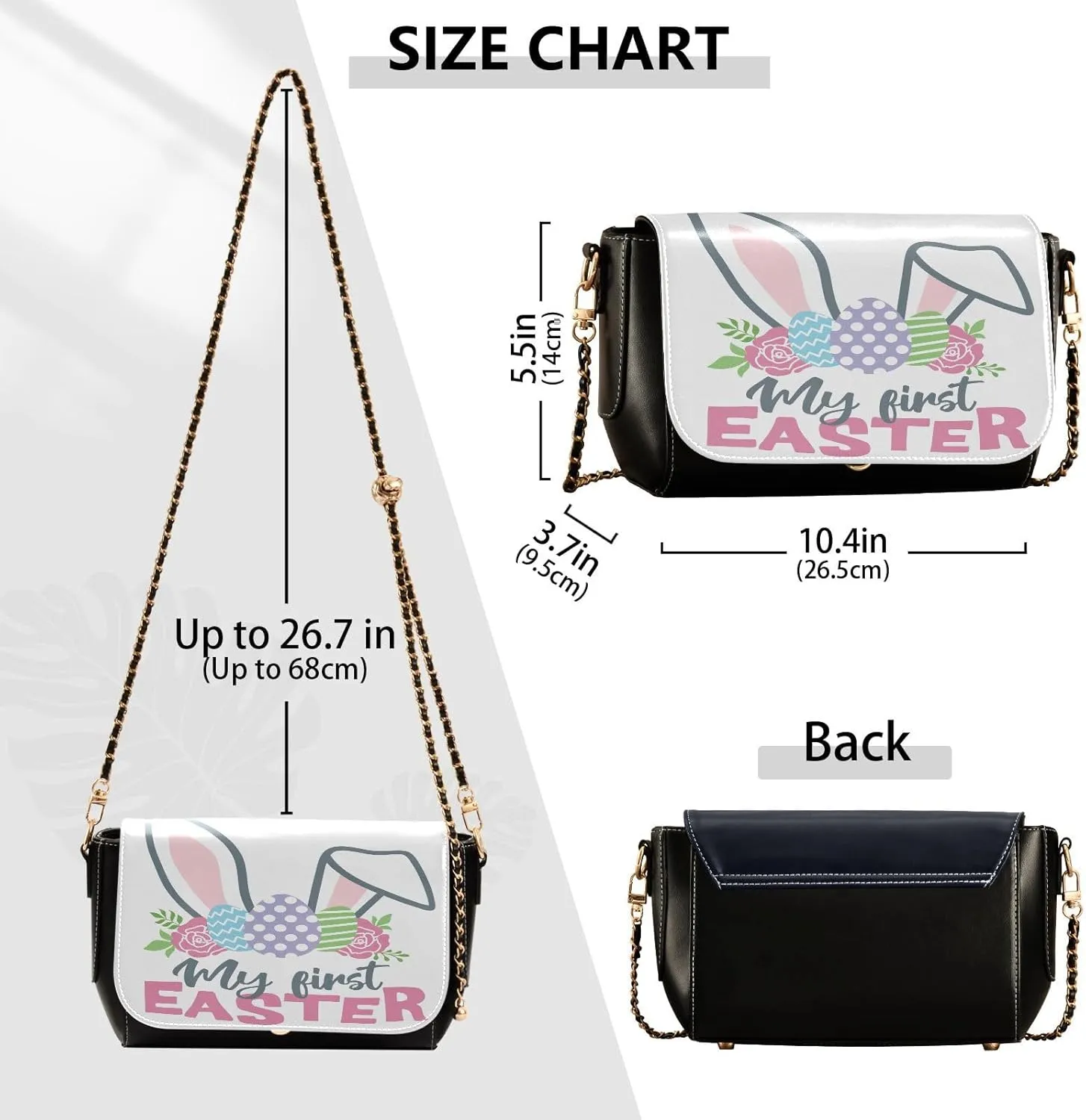 Crossbody Bags for Women Trendy Women's Black Shoulder Bag Small PU Leather Flap Cross Body Bag Handbags