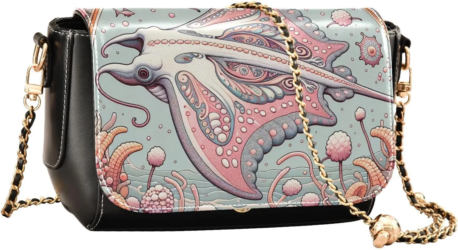 Crossbody Bags for Women Trendy Women's Black Shoulder Bag Small PU Leather Flap Cross Body Bag Handbags