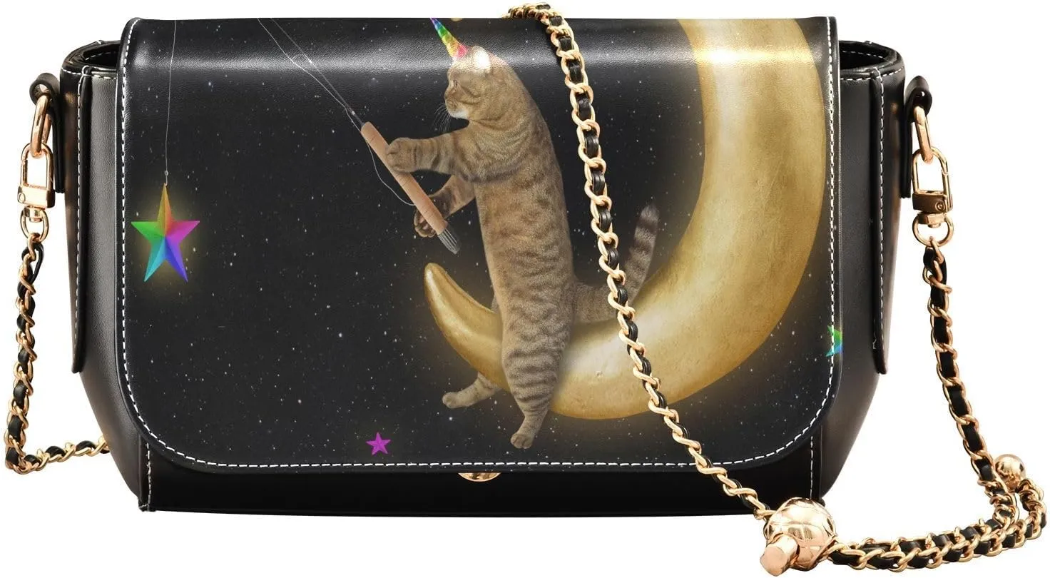 Crossbody Bags for Women Trendy Women's Black Shoulder Bag Small PU Leather Flap Cross Body Bag Handbags