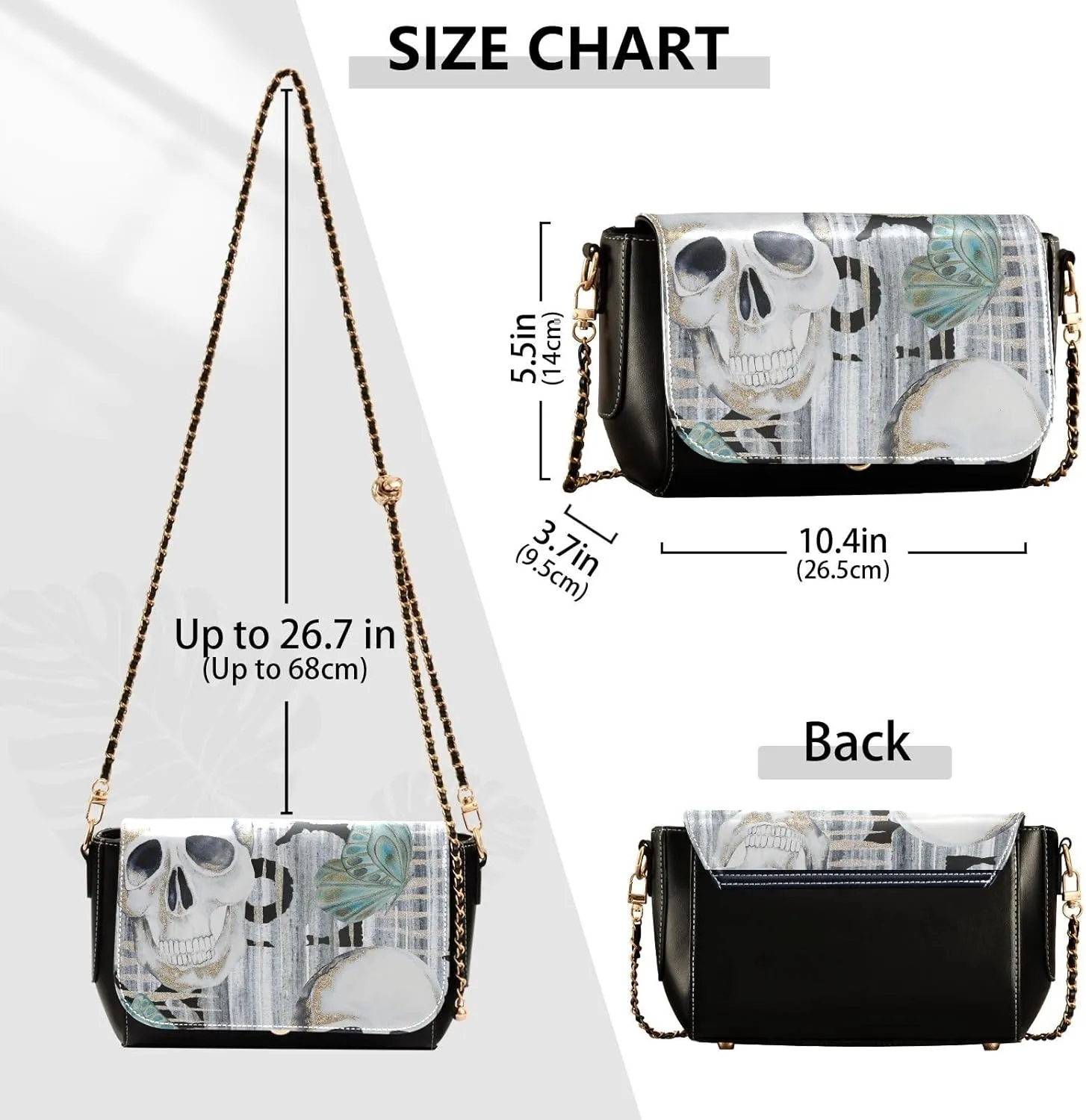 Crossbody Bags for Women Trendy Women's Black Shoulder Bag Small PU Leather Flap Cross Body Bag Handbags