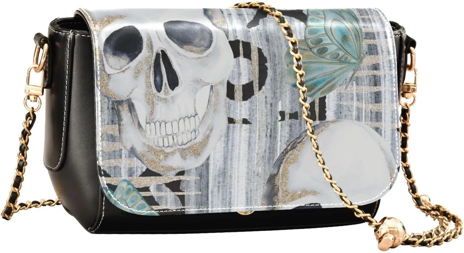 Crossbody Bags for Women Trendy Women's Black Shoulder Bag Small PU Leather Flap Cross Body Bag Handbags