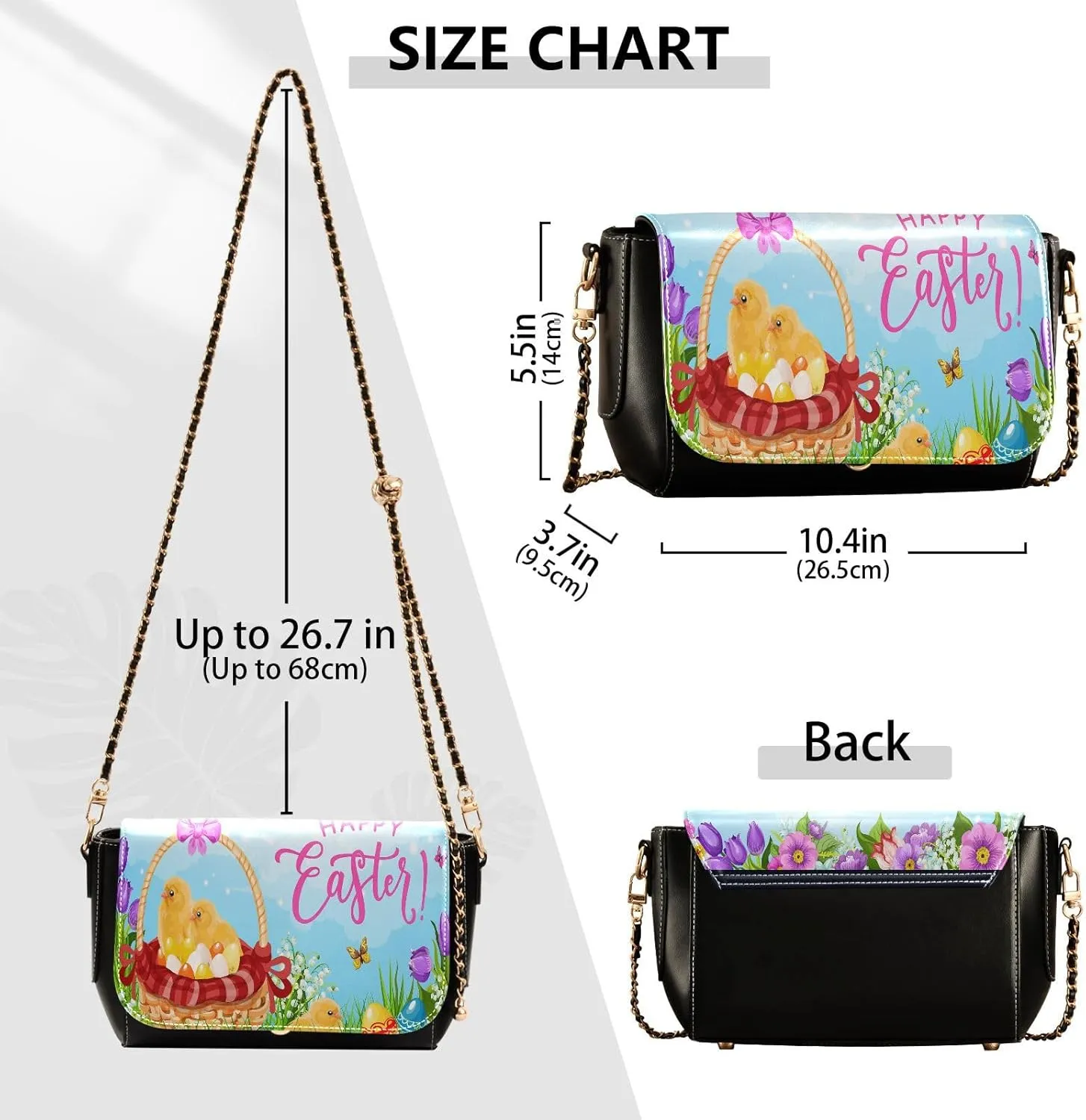 Crossbody Bags for Women Trendy Women's Black Shoulder Bag Small PU Leather Flap Cross Body Bag Handbags
