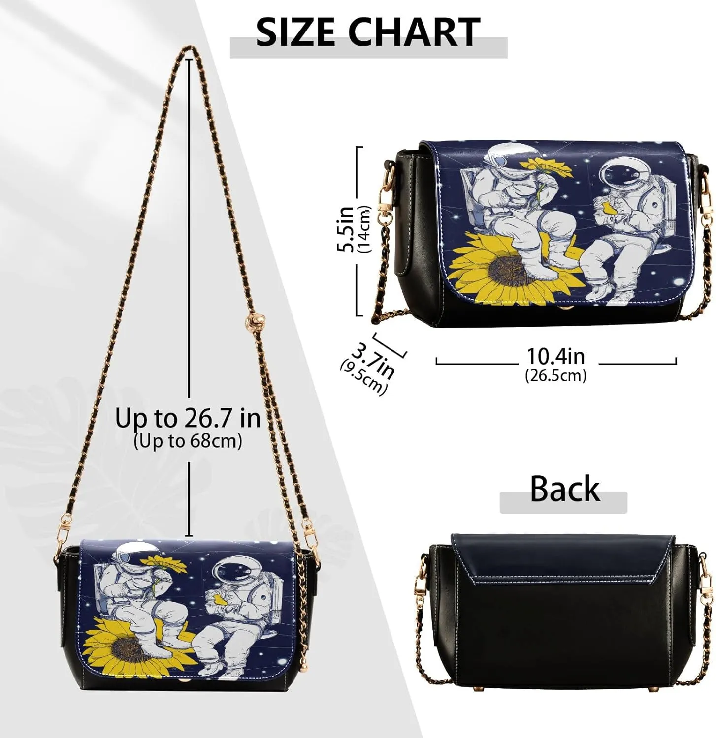 Crossbody Bags for Women Trendy Women's Black Shoulder Bag Small PU Leather Flap Cross Body Bag Handbags