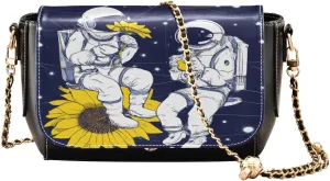 Crossbody Bags for Women Trendy Women's Black Shoulder Bag Small PU Leather Flap Cross Body Bag Handbags