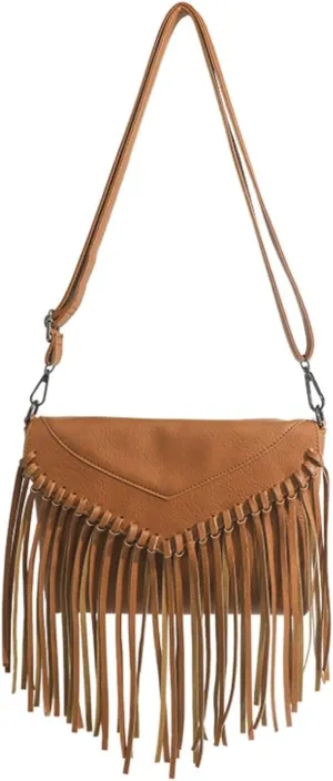 Crossbody Bags For Women with Tassels PU Leather Trendy Shoulder Bag Cross Body Bag Messenger Bag Handbags