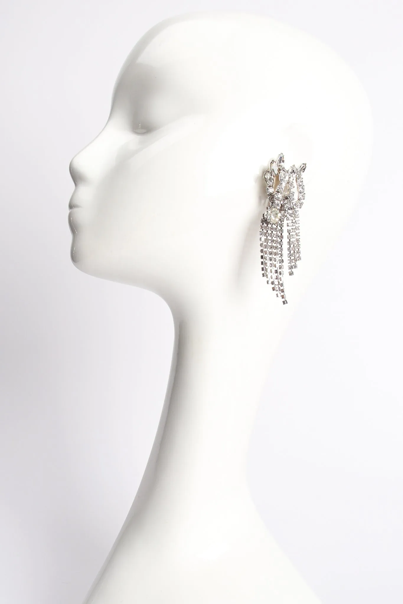 Crystal Fringed Wing Earrings