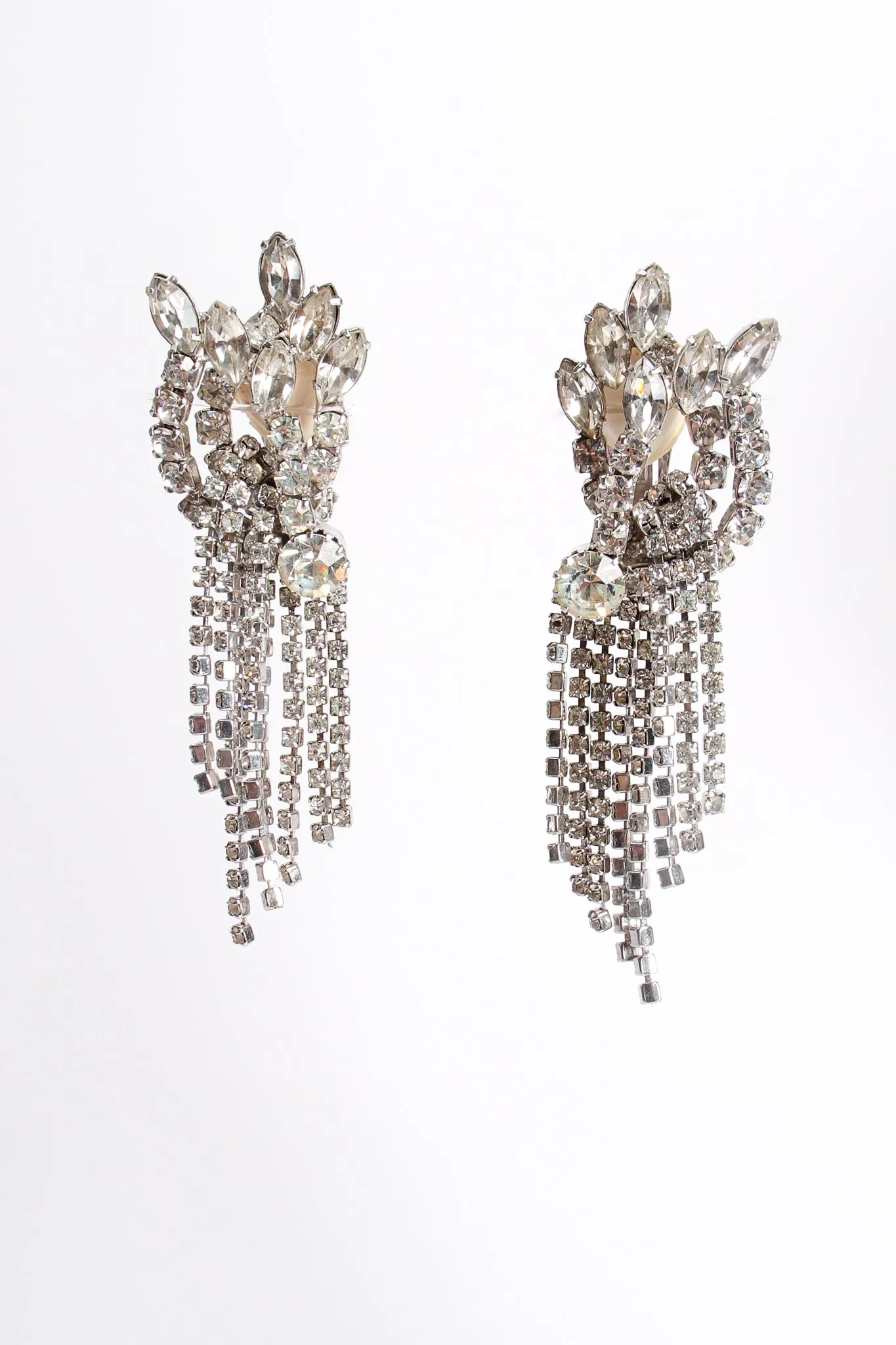 Crystal Fringed Wing Earrings