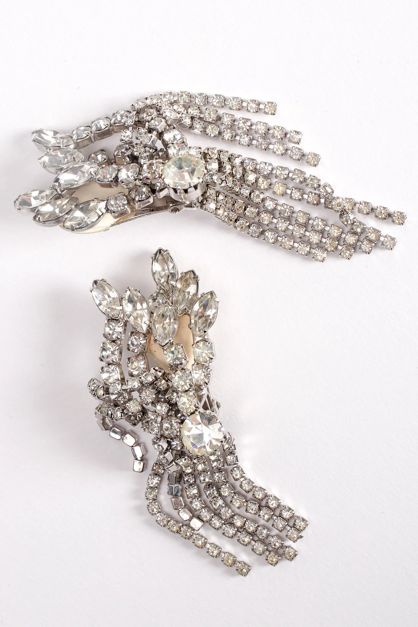 Crystal Fringed Wing Earrings