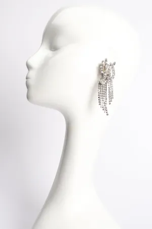 Crystal Fringed Wing Earrings