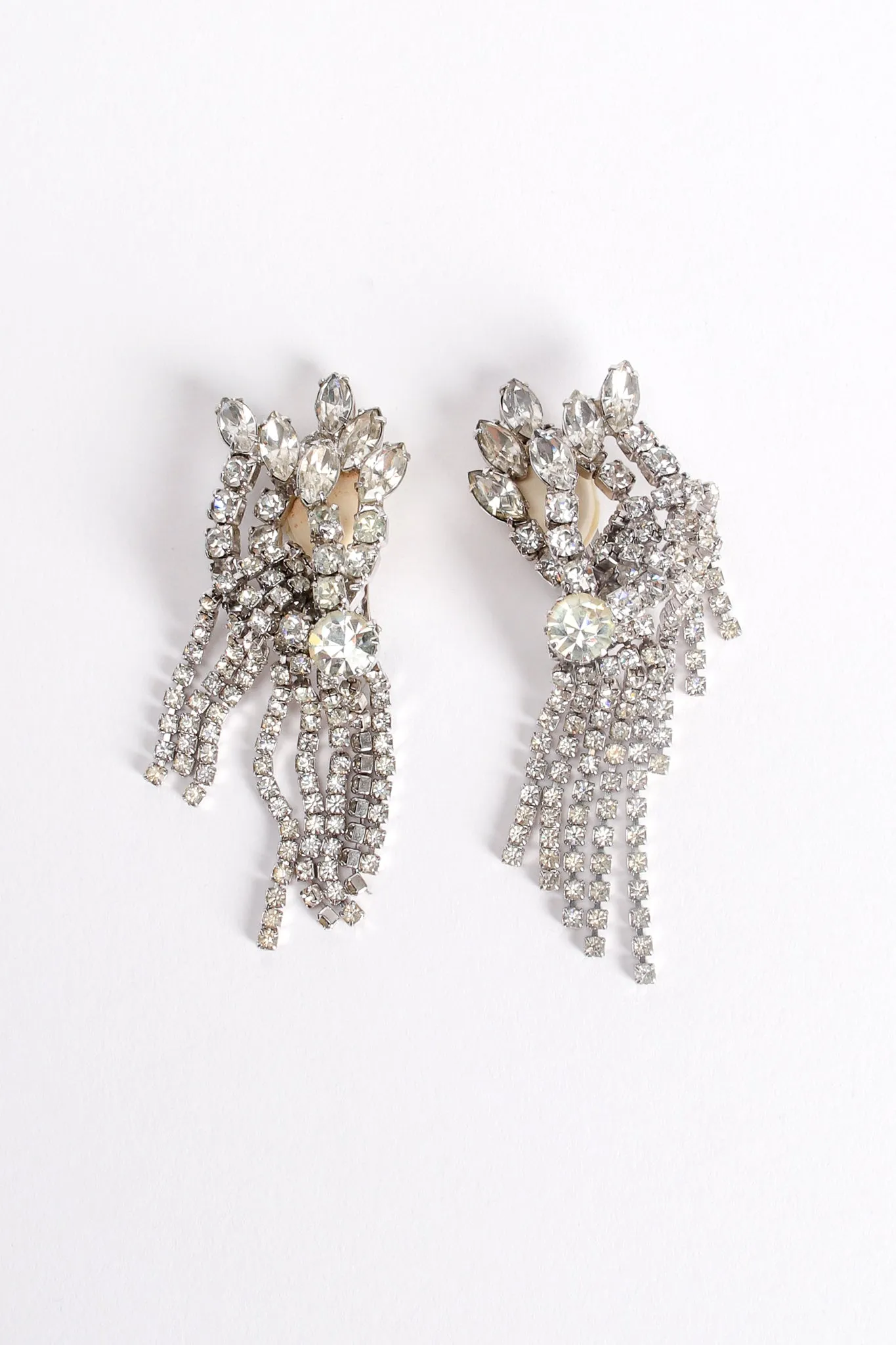 Crystal Fringed Wing Earrings