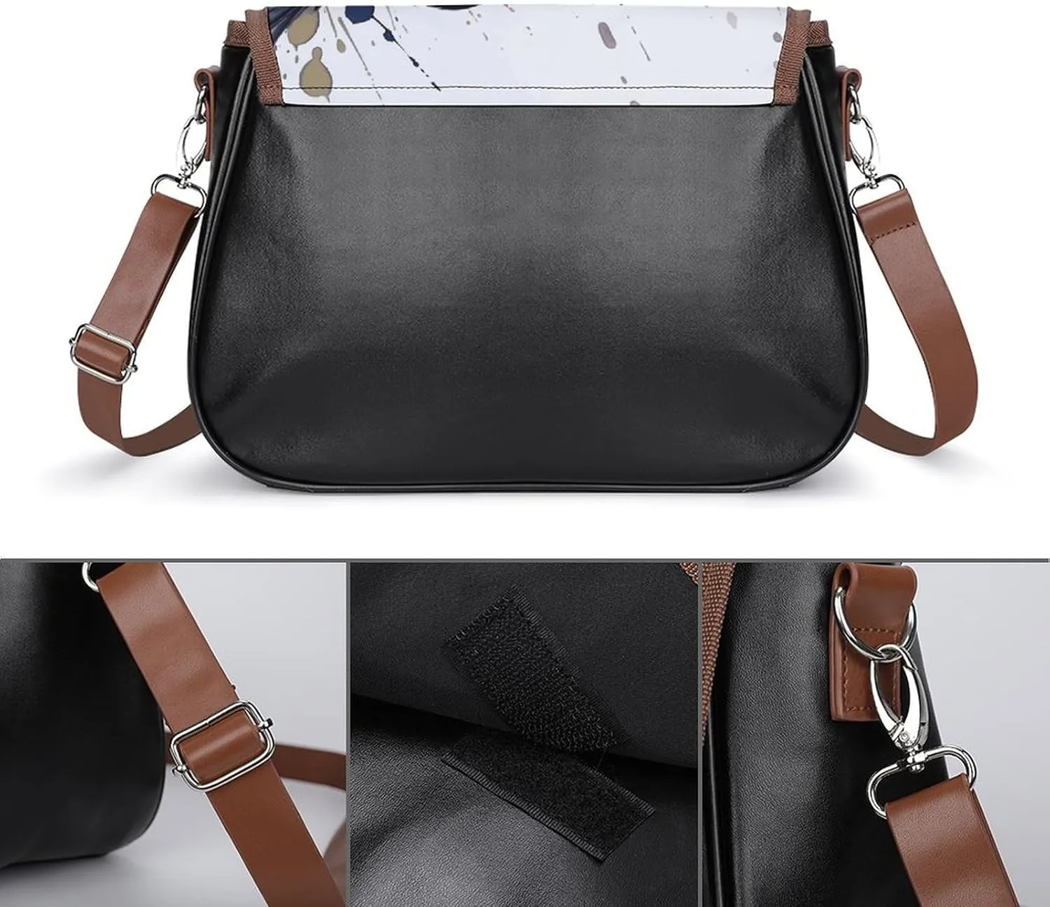 Cupcake Pattern Crossbody Bags for Women Travel Shoulder Bag Small Leather Cross Body Handbags