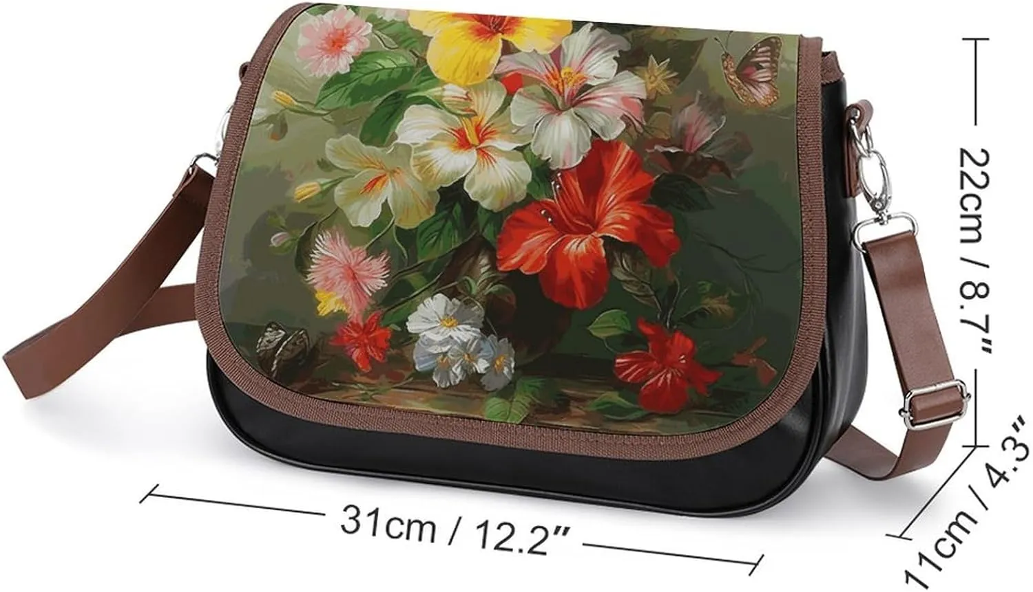 Cupcake Pattern Crossbody Bags for Women Travel Shoulder Bag Small Leather Cross Body Handbags