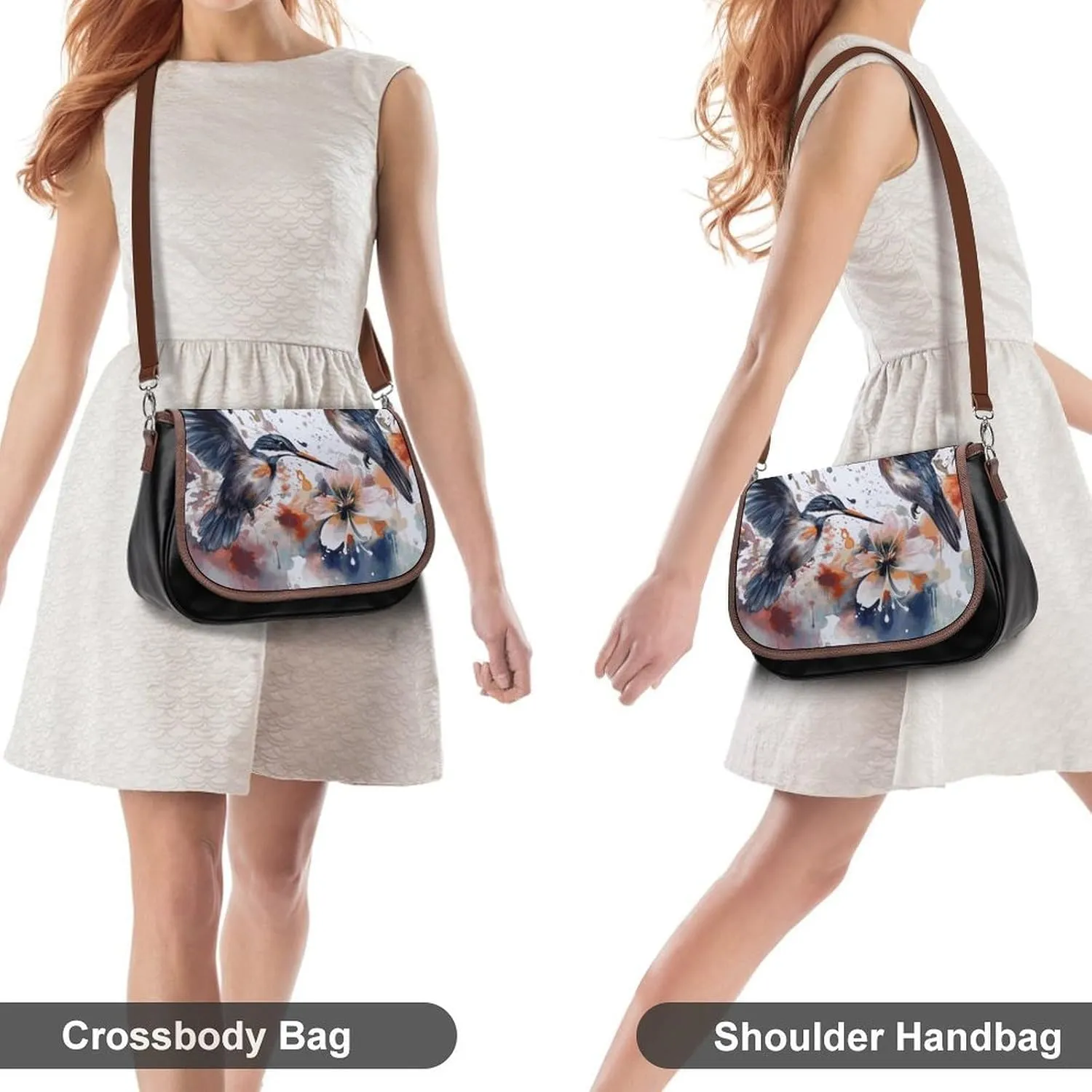 Cupcake Pattern Crossbody Bags for Women Travel Shoulder Bag Small Leather Cross Body Handbags