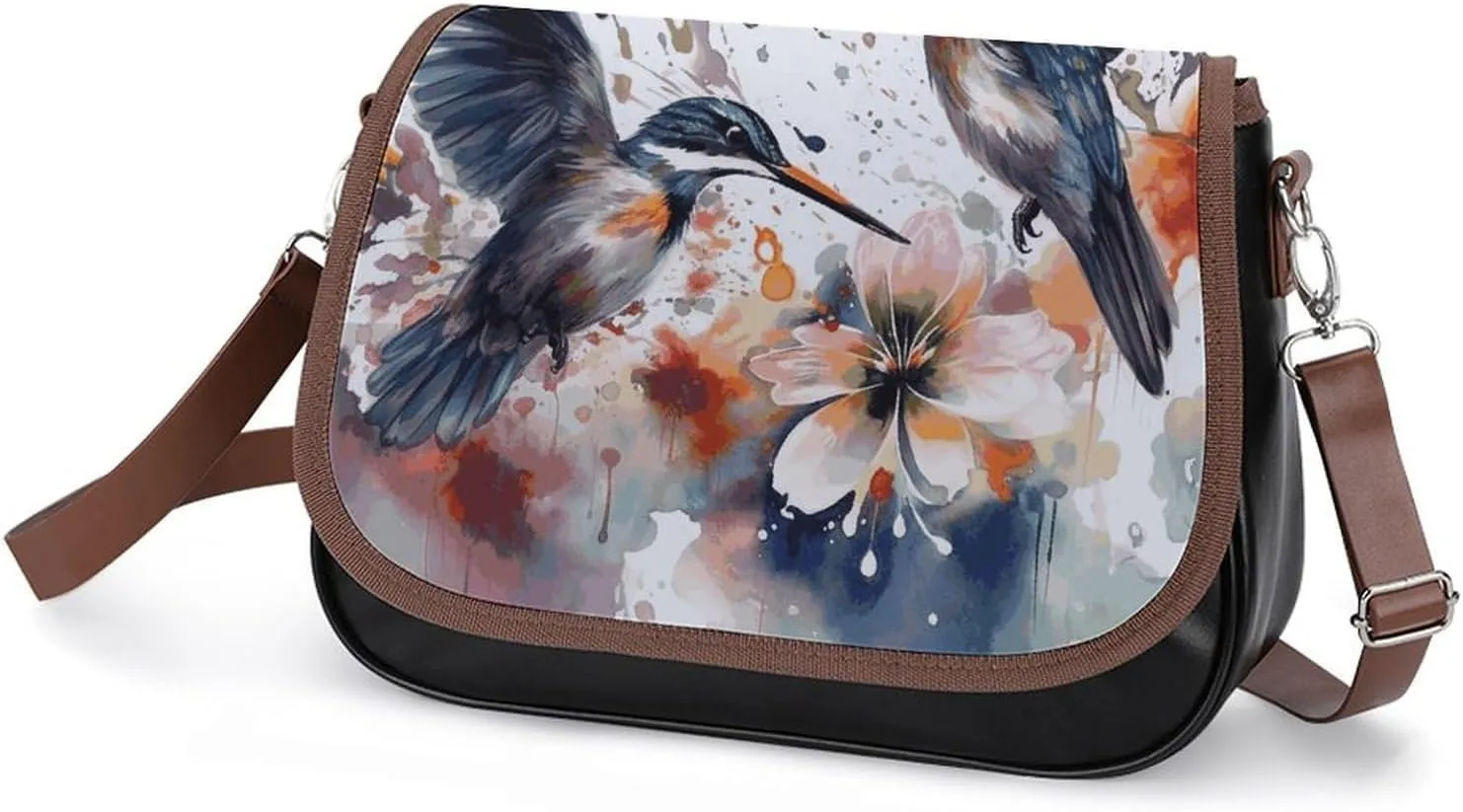 Cupcake Pattern Crossbody Bags for Women Travel Shoulder Bag Small Leather Cross Body Handbags