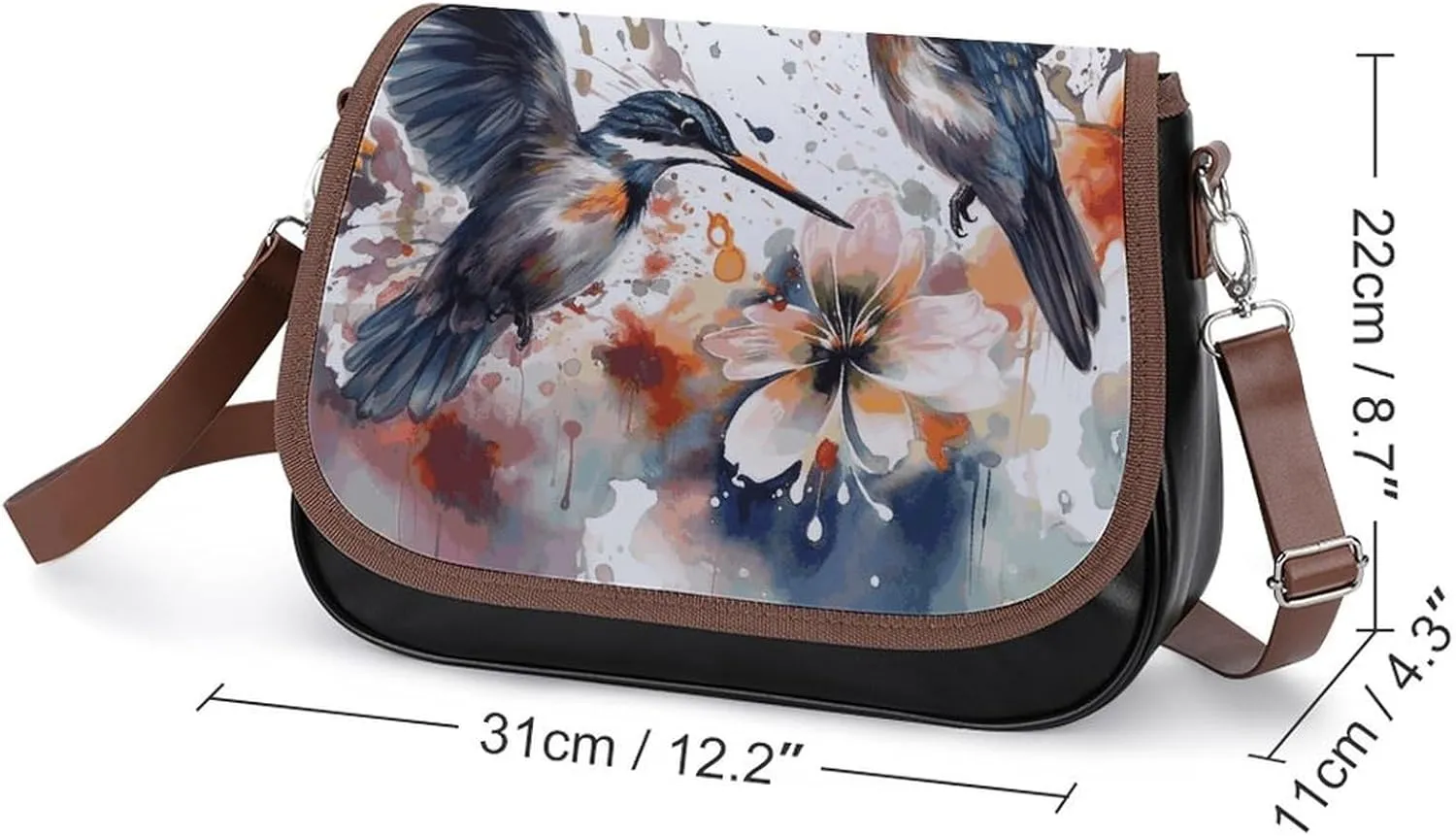 Cupcake Pattern Crossbody Bags for Women Travel Shoulder Bag Small Leather Cross Body Handbags