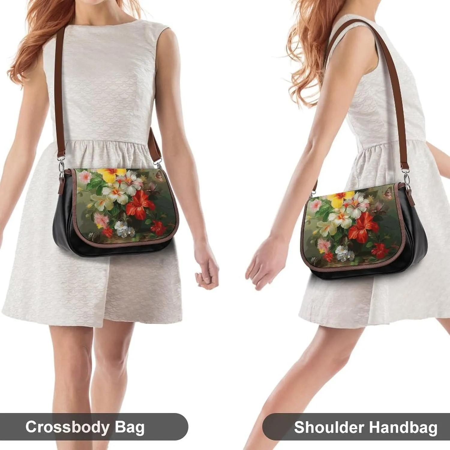 Cupcake Pattern Crossbody Bags for Women Travel Shoulder Bag Small Leather Cross Body Handbags