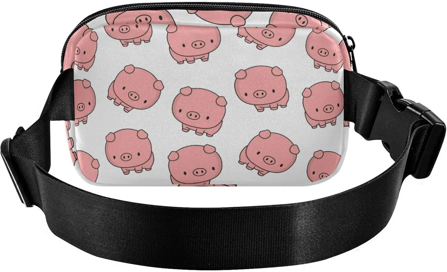 Cute Animals Pig Fanny Pack for Women Men Crossbody Belt Bag Fashion Waist Packs Purse with Adjustable Strap Waist Pouch for Outdoors Shopping Traveling