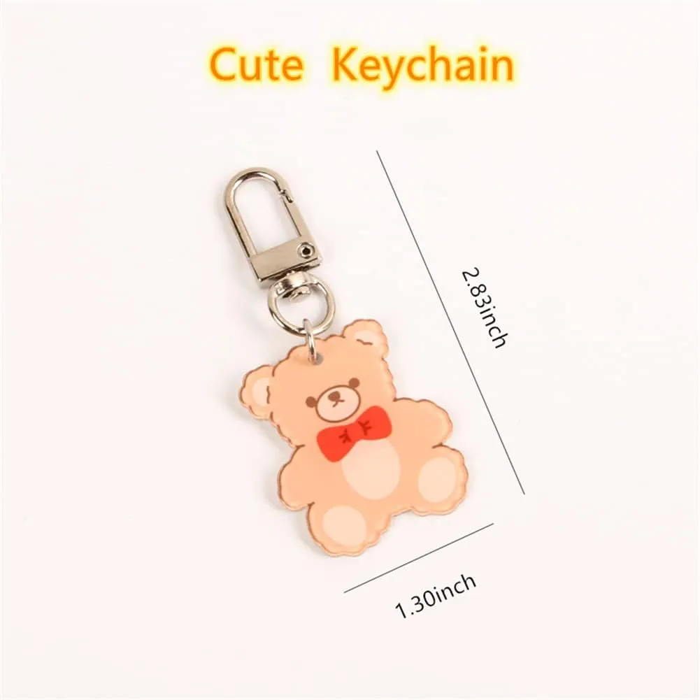 Cute Bags Kawaii Purse Wallets Aesthetic Small Corduroy Crossbody Bag with Bear Keychains Kawaii Gift for Women Teen Girls