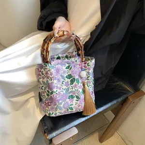 Daily Print Patchwork Bags(3 Colors)