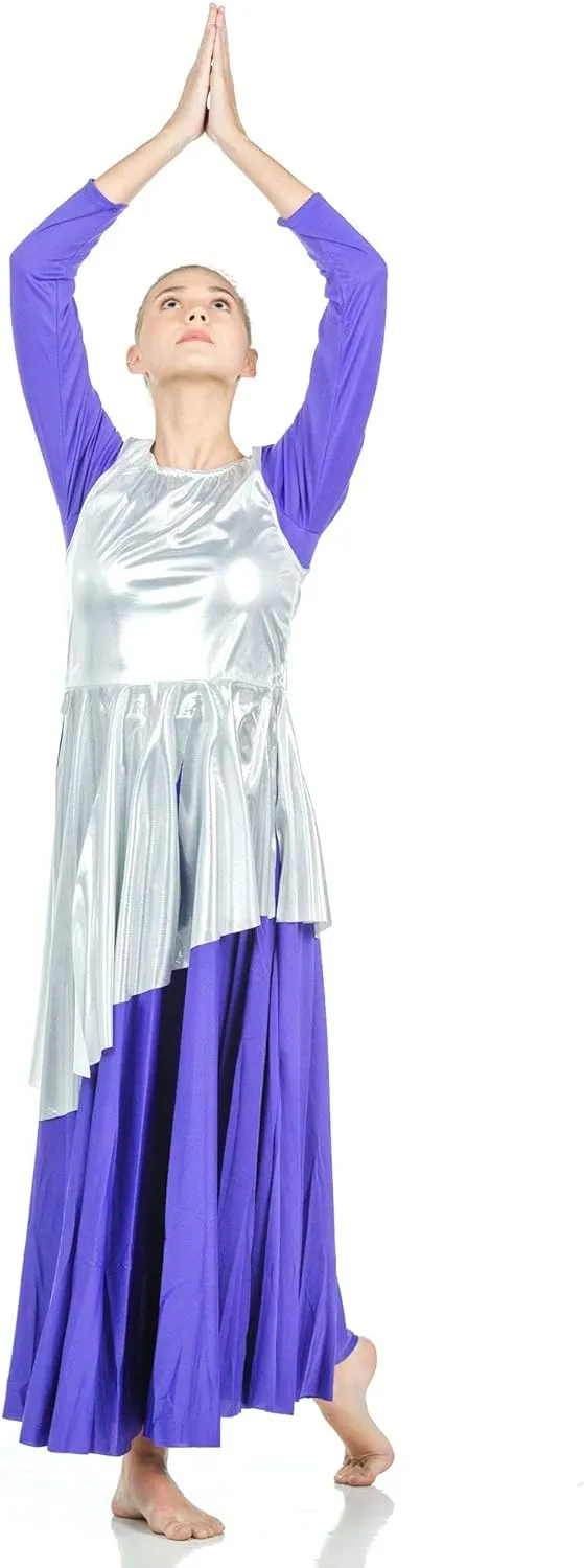 Danzcue Womens Asymmetrical Praise Dance Tunic