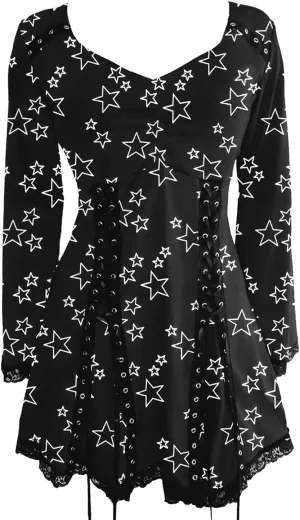 Dare to Wear Electra Corset Top: Gothic Punk Rock Steampunk Women's Tunic Shirt for Everyday Halloween Cosplay Concerts