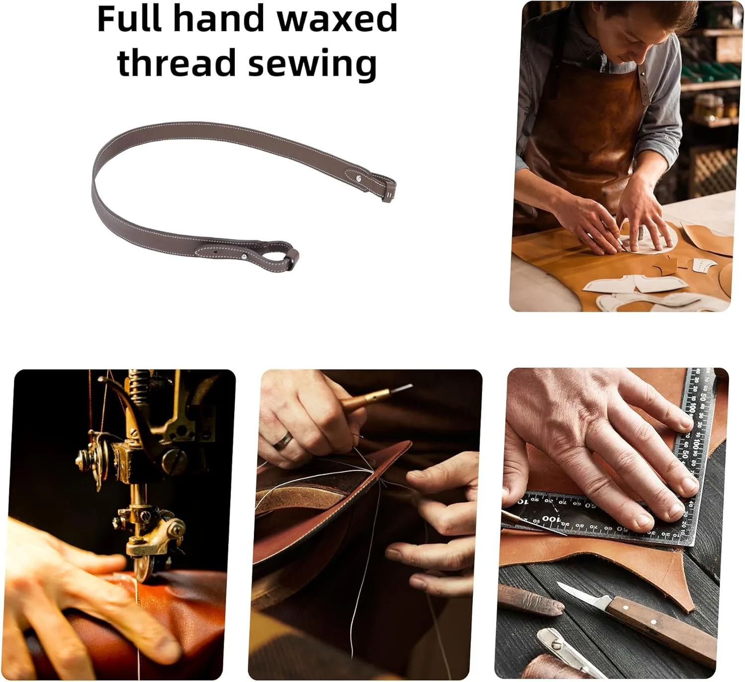DGAZ TC Leather Shoulder Strap for Hermes Picotin/Lindy/Evelyne, Replaceable Crossbody Bags Strap, Handmade