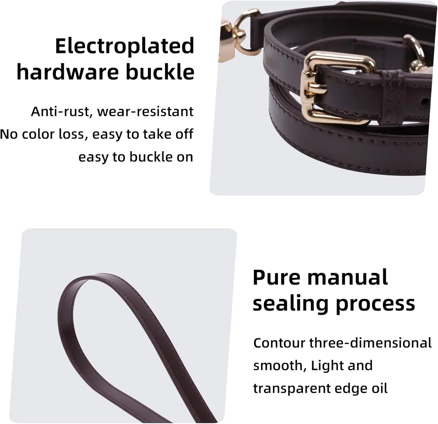 DGAZ Vachetta Leather Adjustable Crossbody Strap for Speedy Bag with Gift Box, Handmade Shoulder Strap