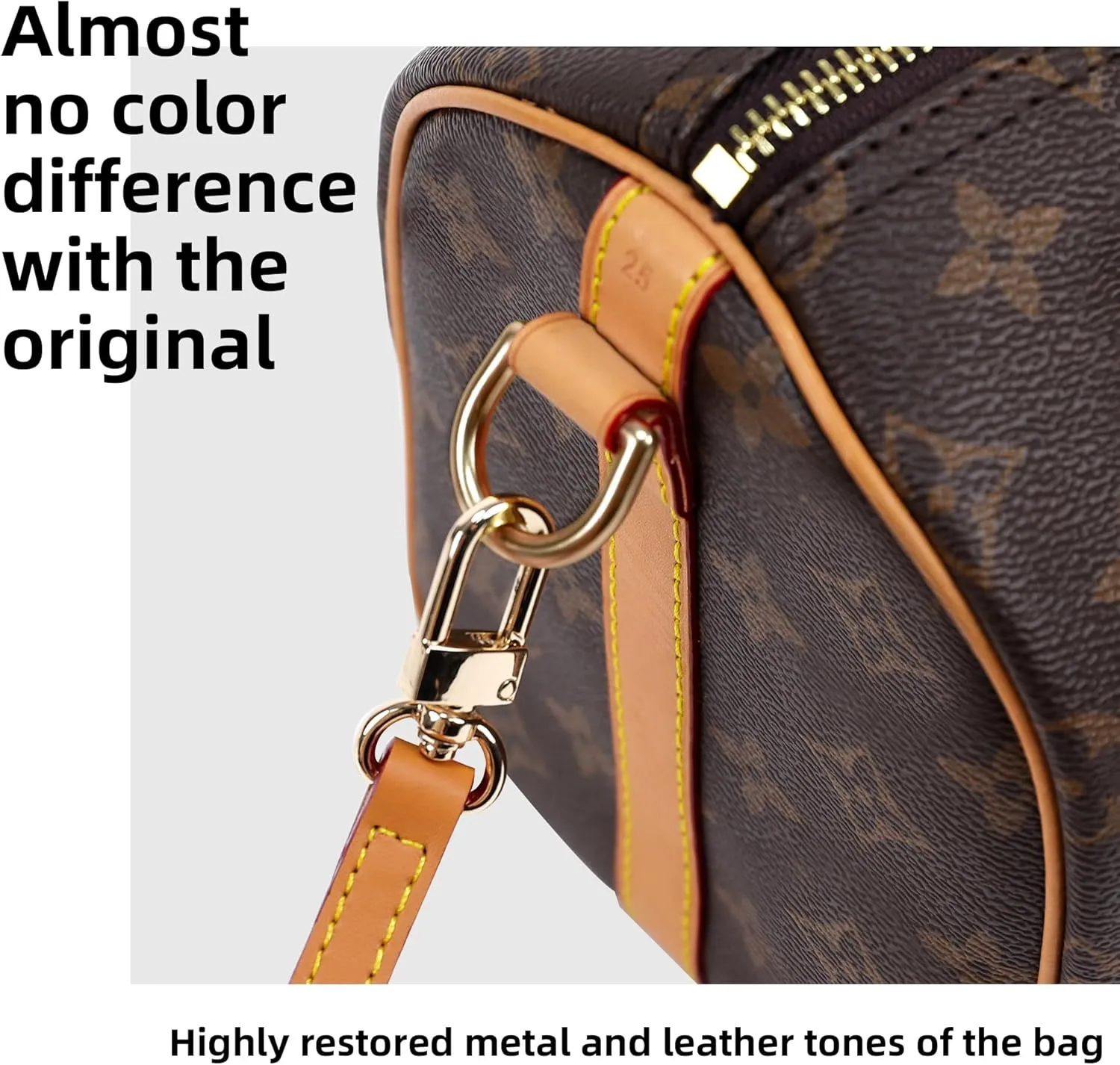 DGAZ Vachetta Leather Adjustable Crossbody Strap for Speedy Bag with Gift Box, Handmade Shoulder Strap