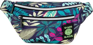 DIME BAGS Paradise Pack | Water-Resistant Fanny Pack | Large Travel Waist Bag (Blue Jungle)