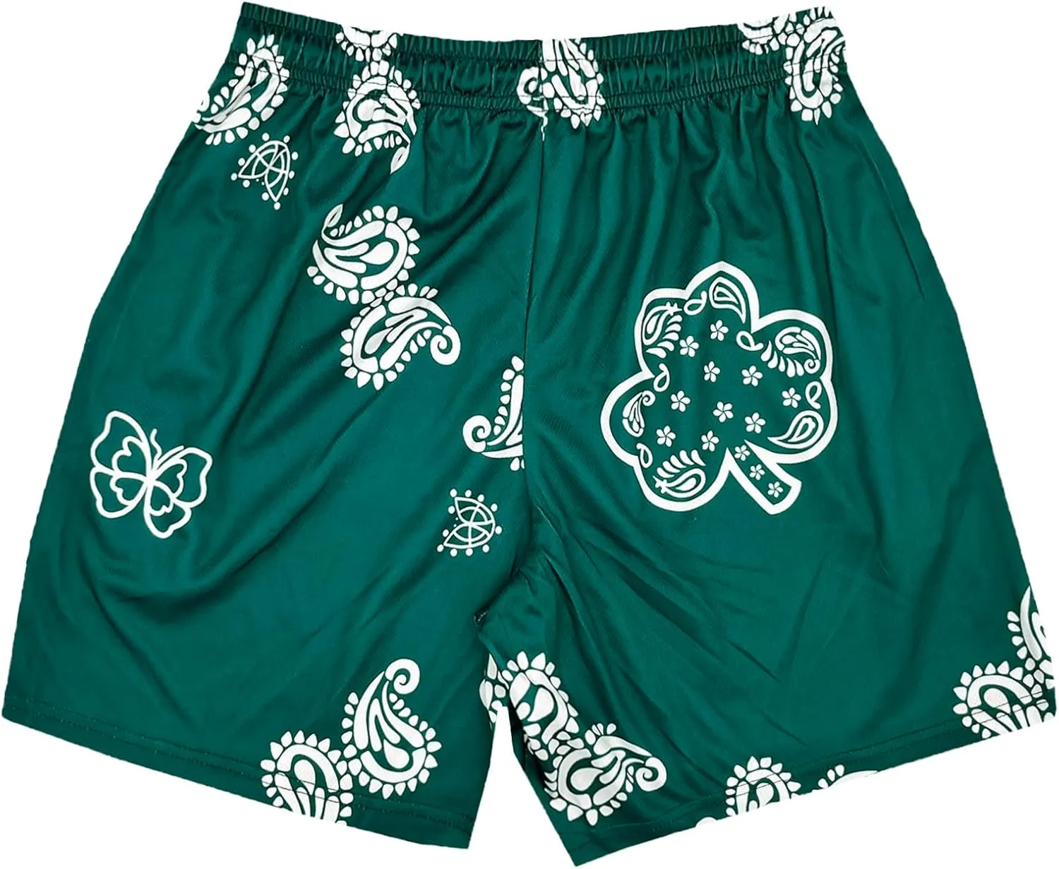 DIOTSR Mens Paisley Graphic Shorts Athletic Basketball Bandana Shorts Running Streetwear Y2k Drawstring Waist