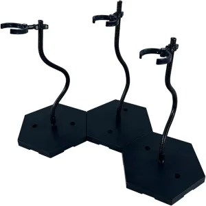 Display Stand for Action Figures and Dolls, Support for 1/6 1/9 1/12 Scale Models, Black
