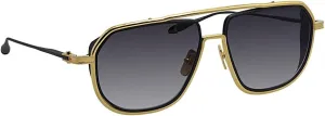 Dita INTRACRAFT DT DTS165 A-01 Yellow Gold/Black Iron Metal Navigator Sunglasses Grey Gradient Lens, 59-15-130