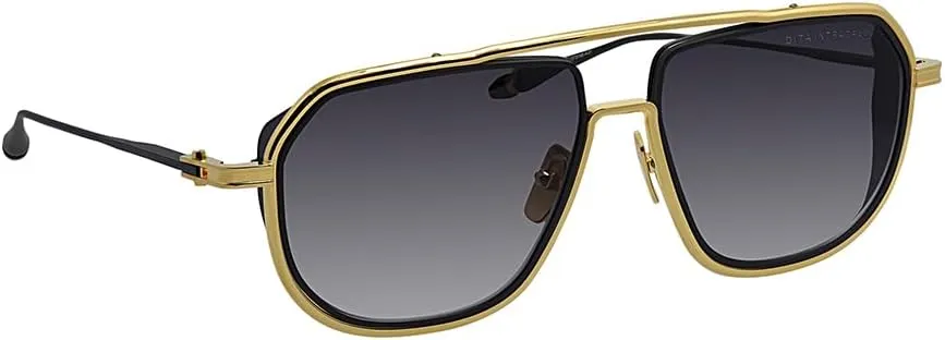 Dita INTRACRAFT DT DTS165 A-01 Yellow Gold/Black Iron Metal Navigator Sunglasses Grey Gradient Lens, 59-15-130
