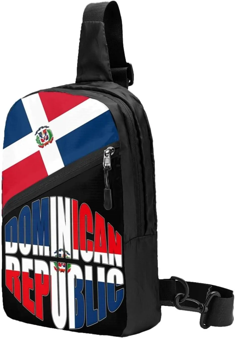 Dominican Republic Flag Packable Crossbody Bag Portable Sling Bags Foldable Travel Daypack Reusable Sports Shoulder Backpack Diagonally Chest Bag for Workout